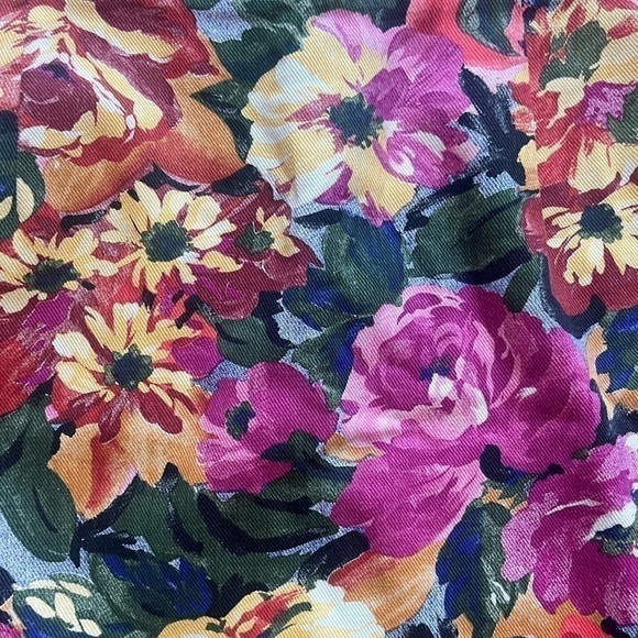 Vintage Floral Pencil Skirt 100% Cotton Made in Canada - Picture 3 of 6